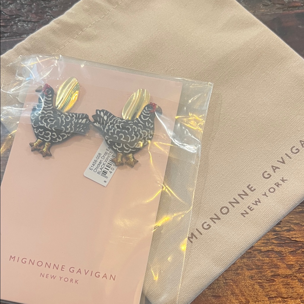 Nwt Mignonne Gavigan Chicken Drop Earring